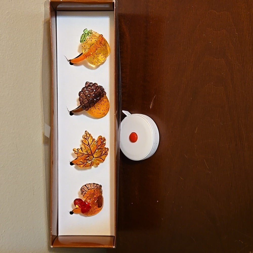 Plastic Thanksgiving Napkin Rings Set of 4